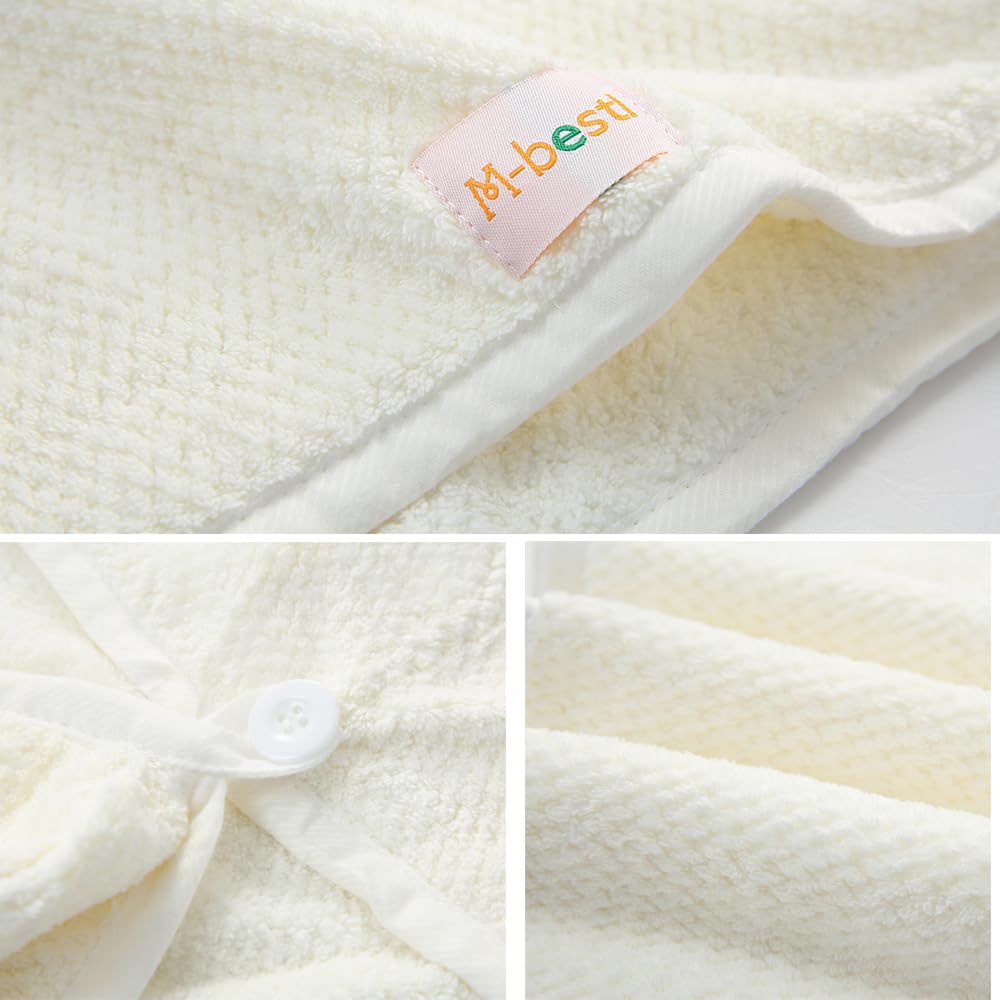 Talla 25x65 cm de la toalla M-bestl cubre cabellos largos con comodidad.