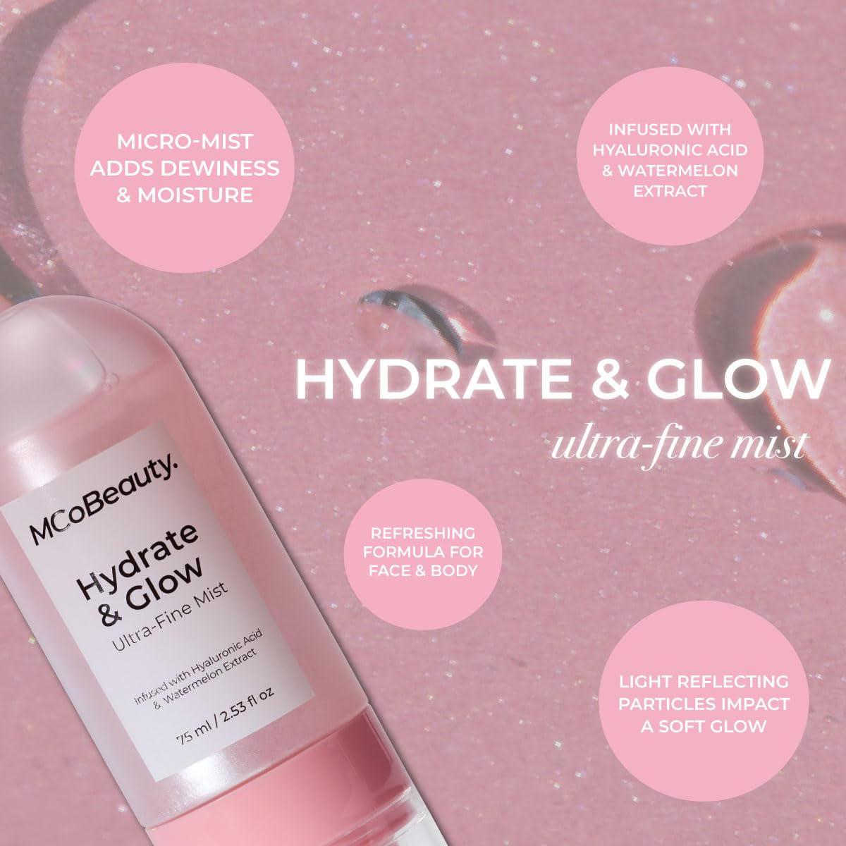 MCoBeauty bruma portátil para llevar y refrescar durante el día.