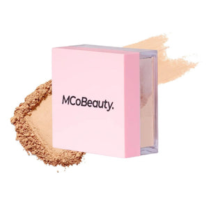 MCoBeauty Polvo Suelto Cool y Set, envase compacto para sellar maquillaje con ligereza.