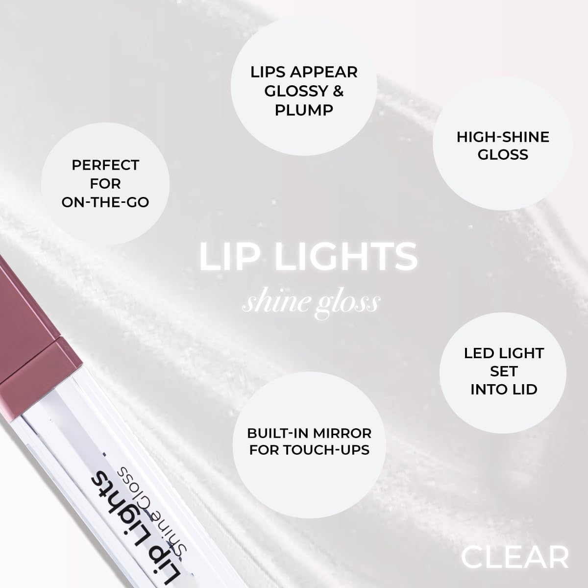 MCoBeauty Lip Lights Shine Gloss diseño chic para bolso