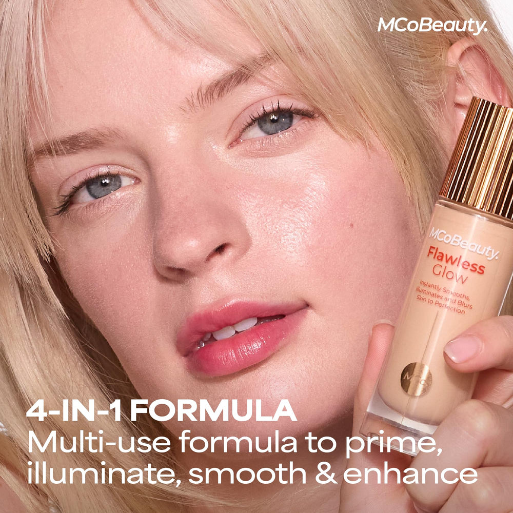 MCoBeauty Flawless Glow: versatilidad 4 en 1 para primer, base o iluminador.