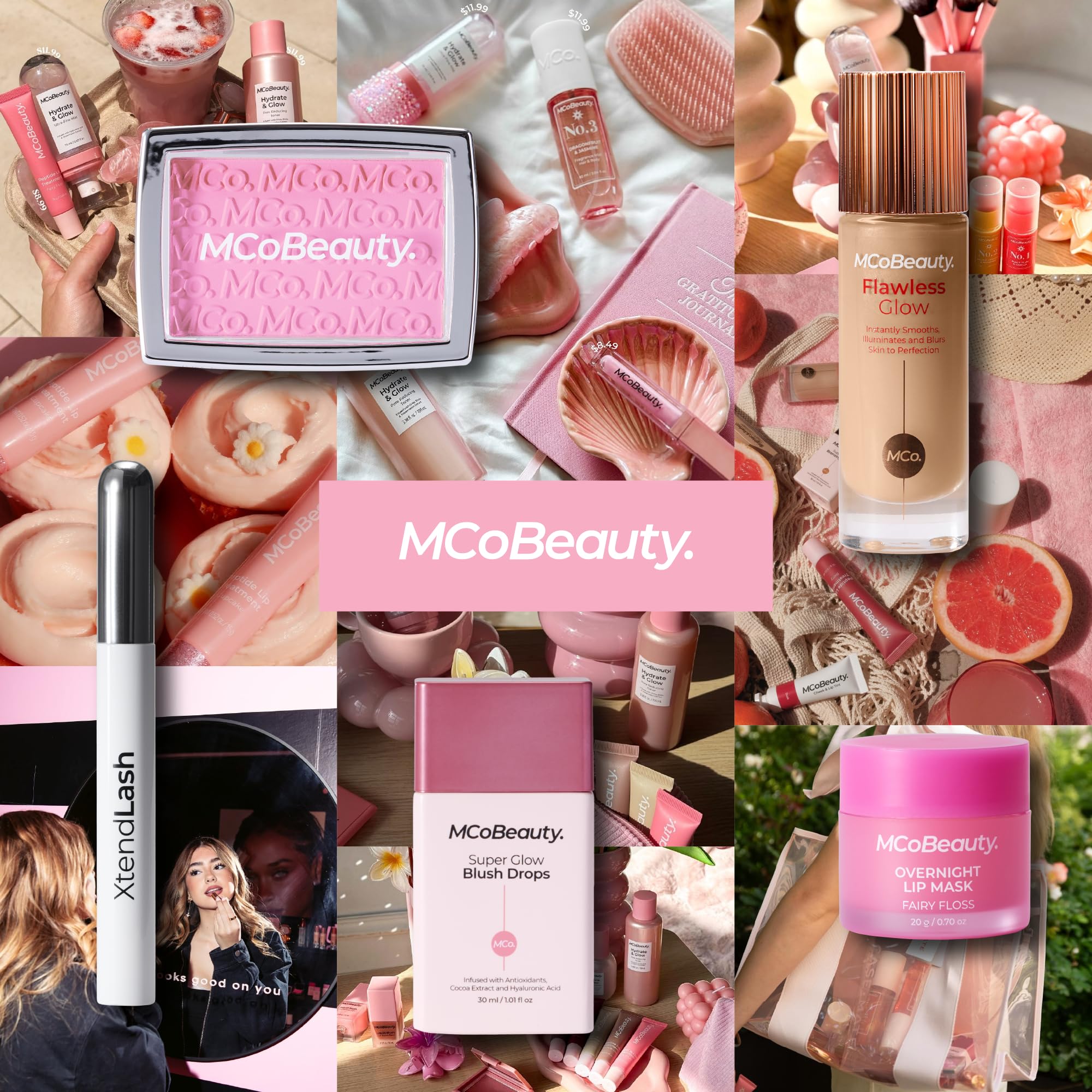MCoBeauty Flawless Glow se aplica solo, debajo o sobre el maquillaje.