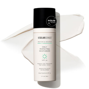 MDSolarSciences hidratante perfeccionador diario SPF 30: botella elegante para uso diario y protección solar.