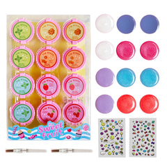 Mebtmel cupcake-labial-set-12-piezas: regalo colorido para fiestas infantiles.
