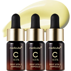Medicube Deep Vita C Serum 2.0 - botella con gotero, aplicación suave y uniforme