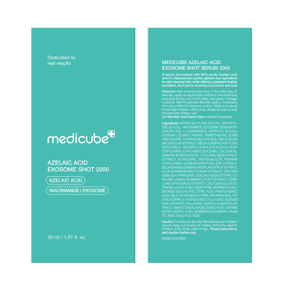 medicube Exosome Shot sensación fresca gracias a extractos naturales de menta.