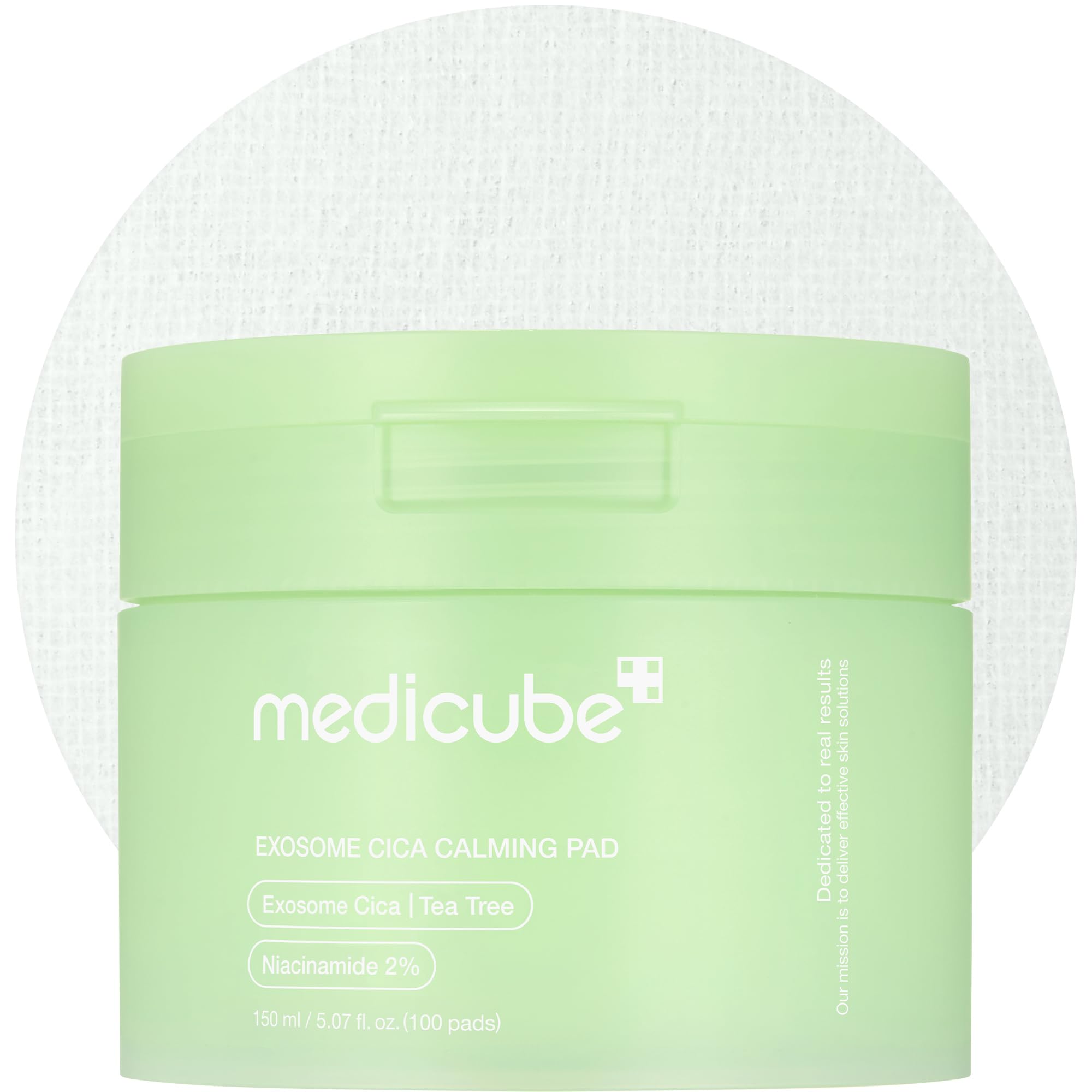 Medicube Toner Pads Exosome Cica con árbol de té, calma irritación suave.