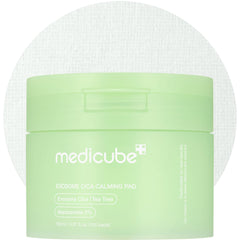 Medicube Toner Pads Exosome Cica con árbol de té, calma irritación suave.