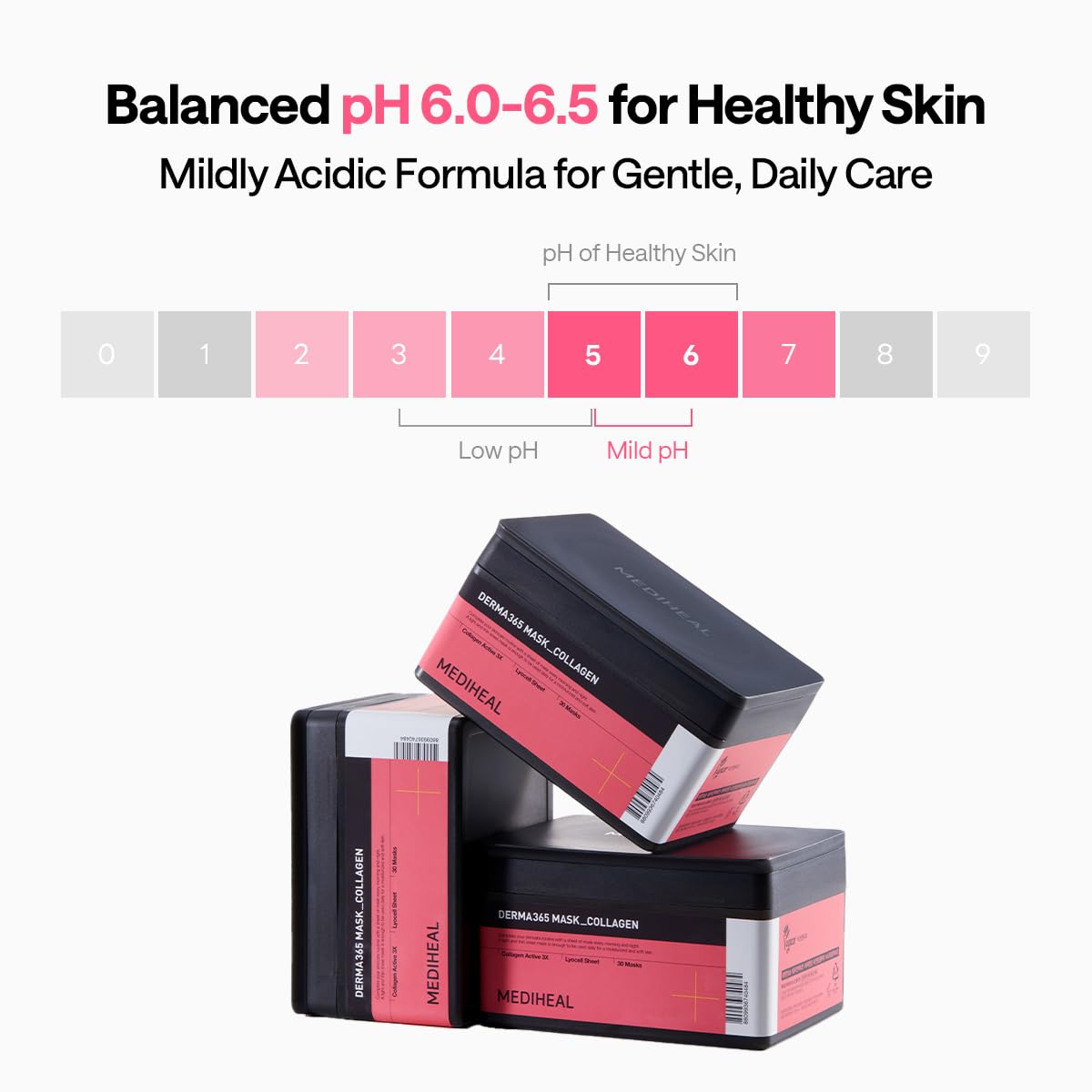 Paquete de 30 láminas Mediheal Derma 365, uso diario práctico.