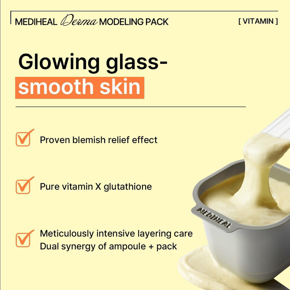 Mediheal Derma Modeling Pack Vitamina: ampolla para hidratación profunda y rápida.