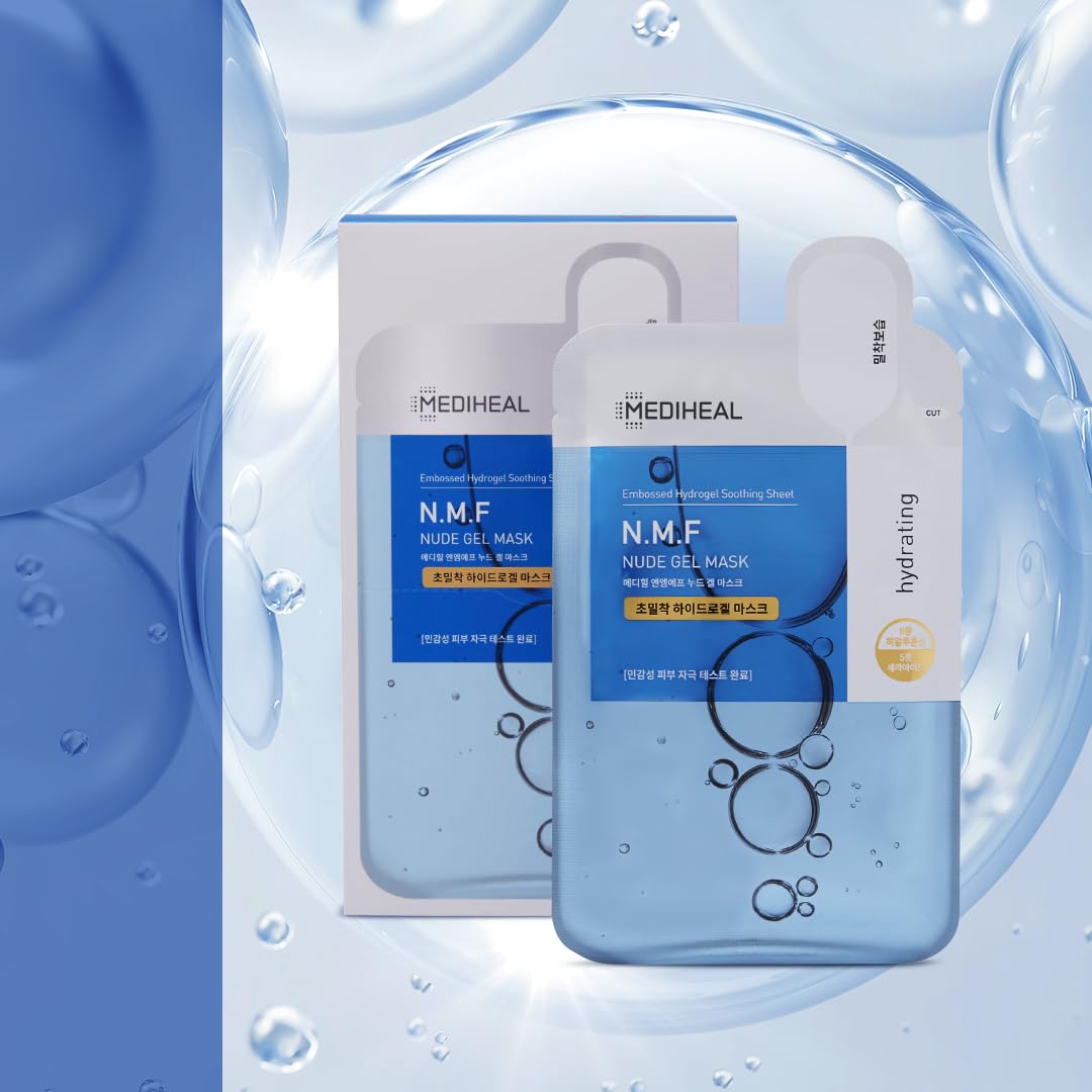 Mediheal NMF Nude Mascarilla con hialuronico: hidratación de larga duración.