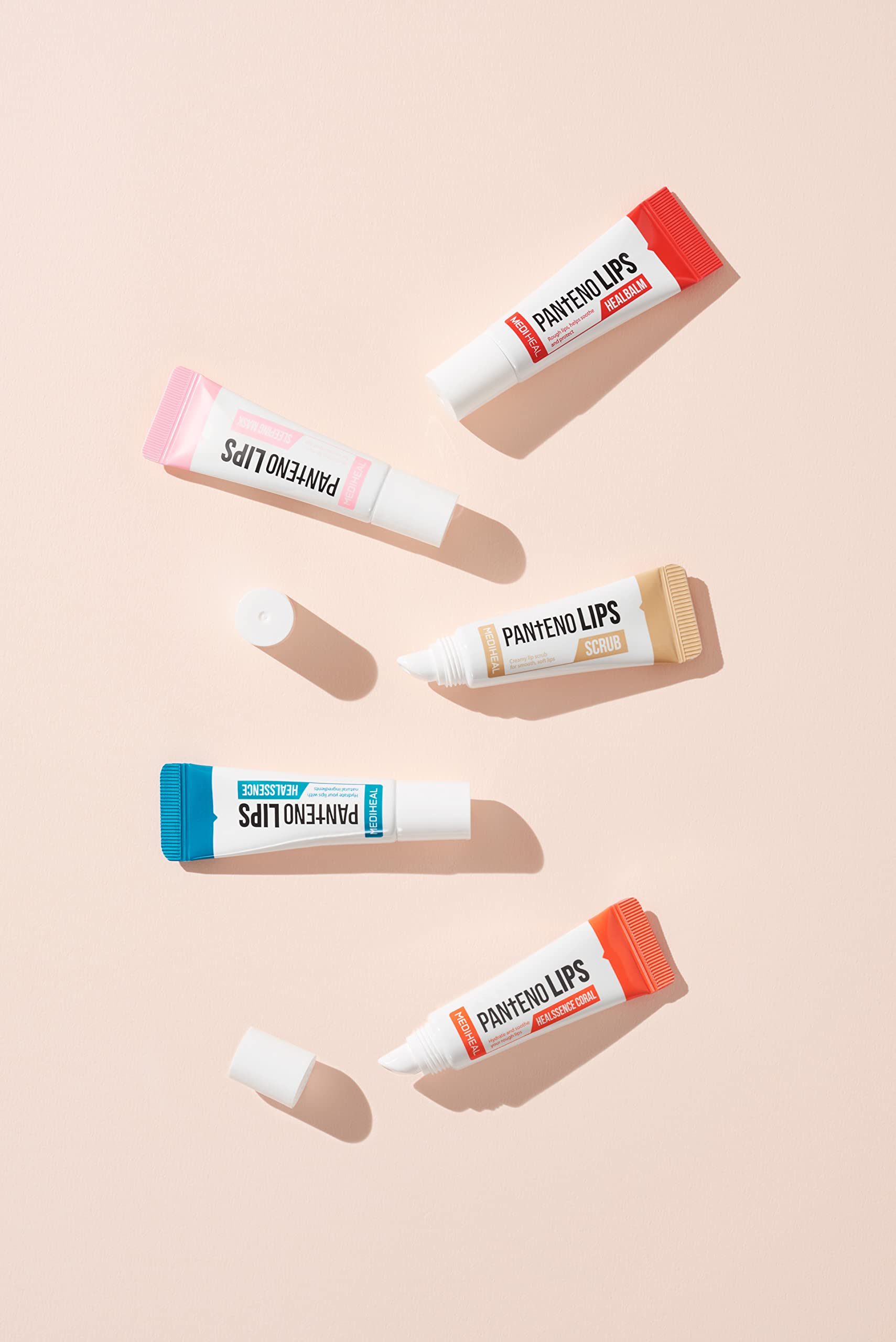 Mediheal Pantenolips Healssence tono rosado suave para un look natural.
