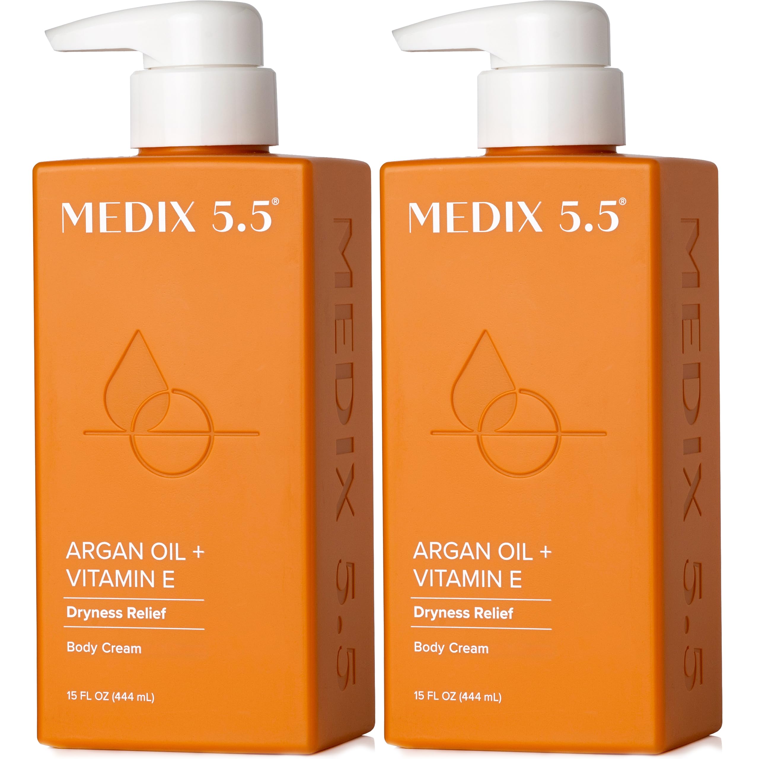 Medix 5.5 Crema Argán y Vitamina E, bote elegante para piel hidratada.