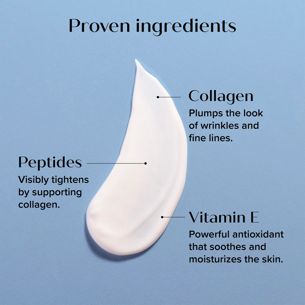 Medix 5.5 Crema de Colágeno, aplicación facial, hidrata y suaviza la piel.