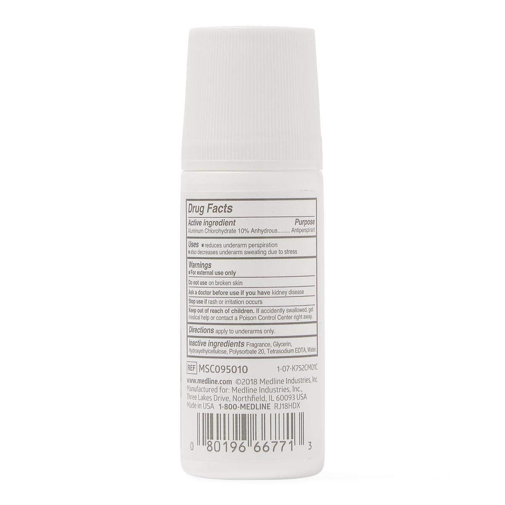 Medline MedSpa Antitranspirante, aplicador rodillo, fragancia fresca para empezar el día.