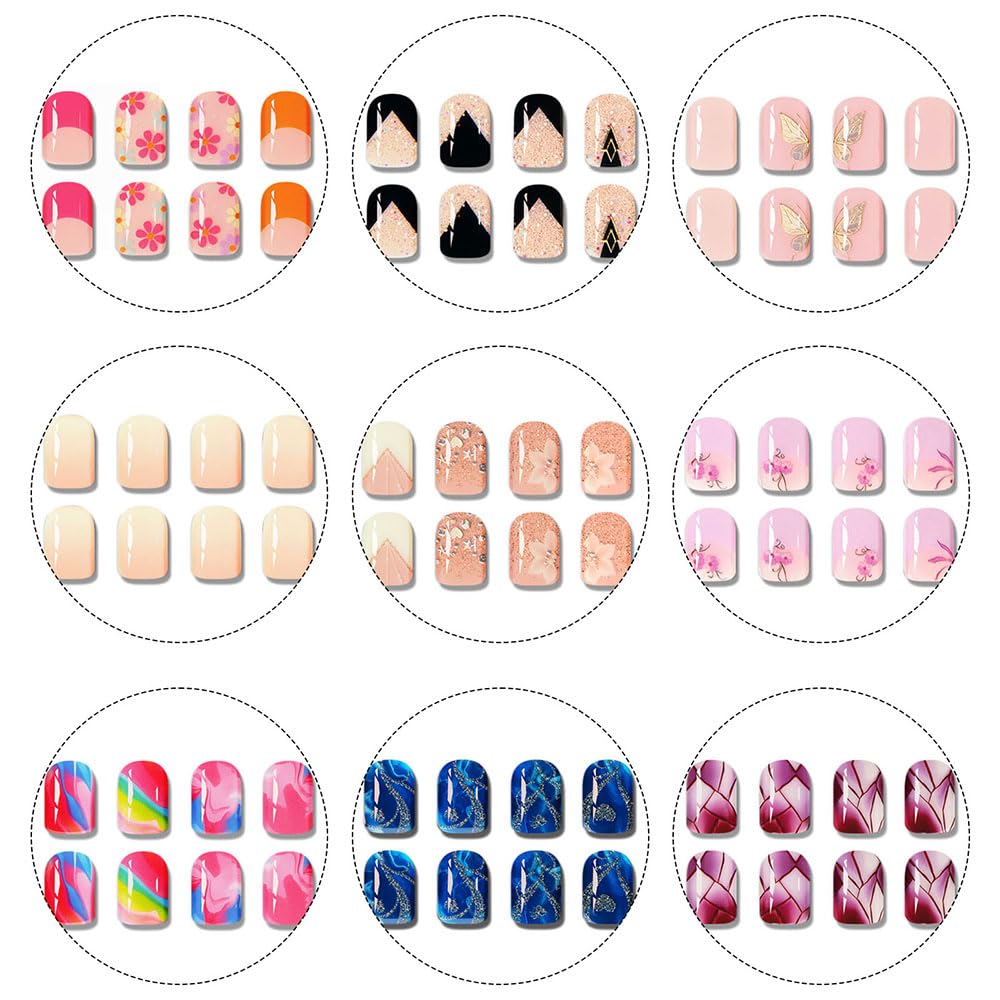 Meemooron kit herramientas uñas, 20 tiras y accesorios para manicura casera.