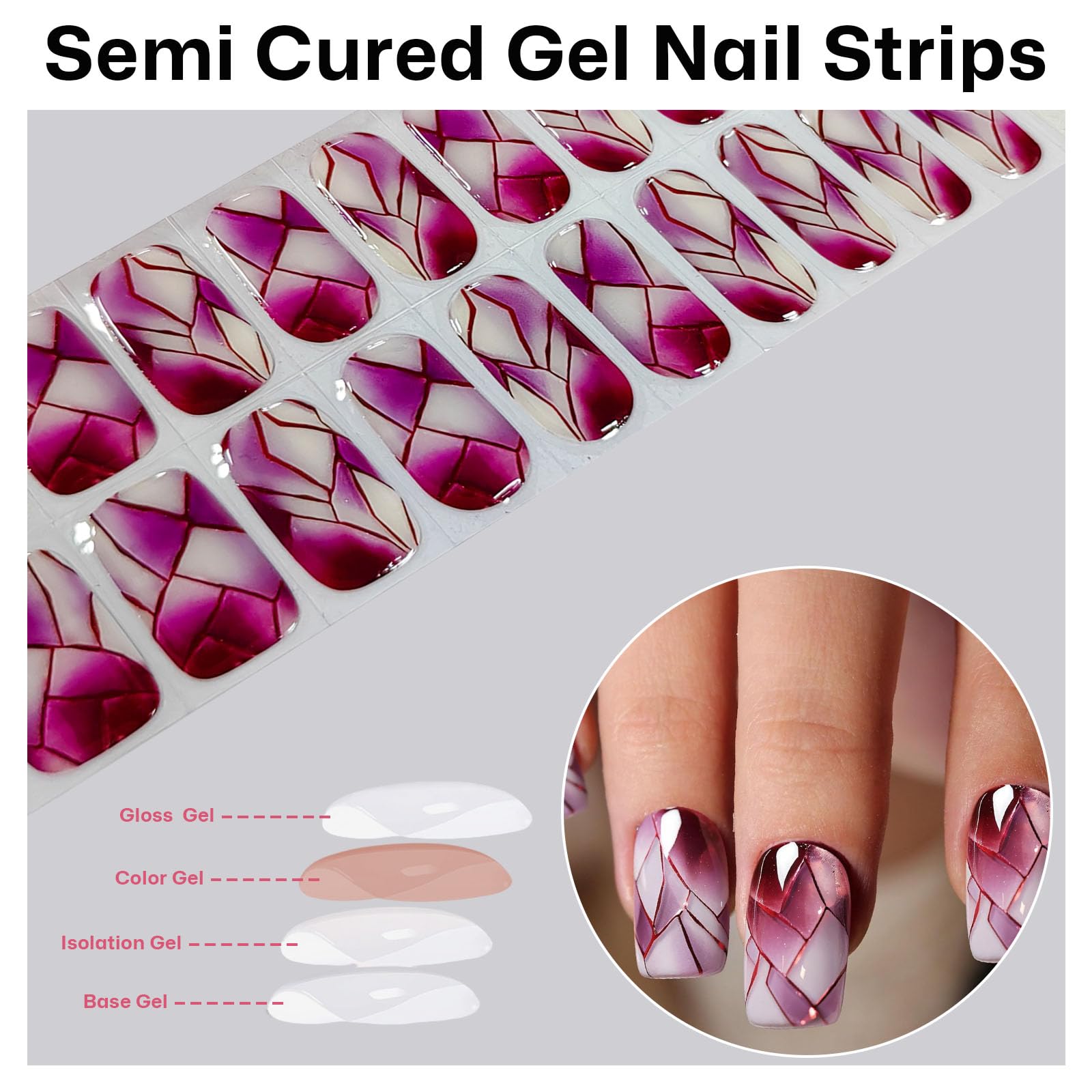 Meemooron tiras gel uñas estampados animales, look audaz sin esfuerzo.