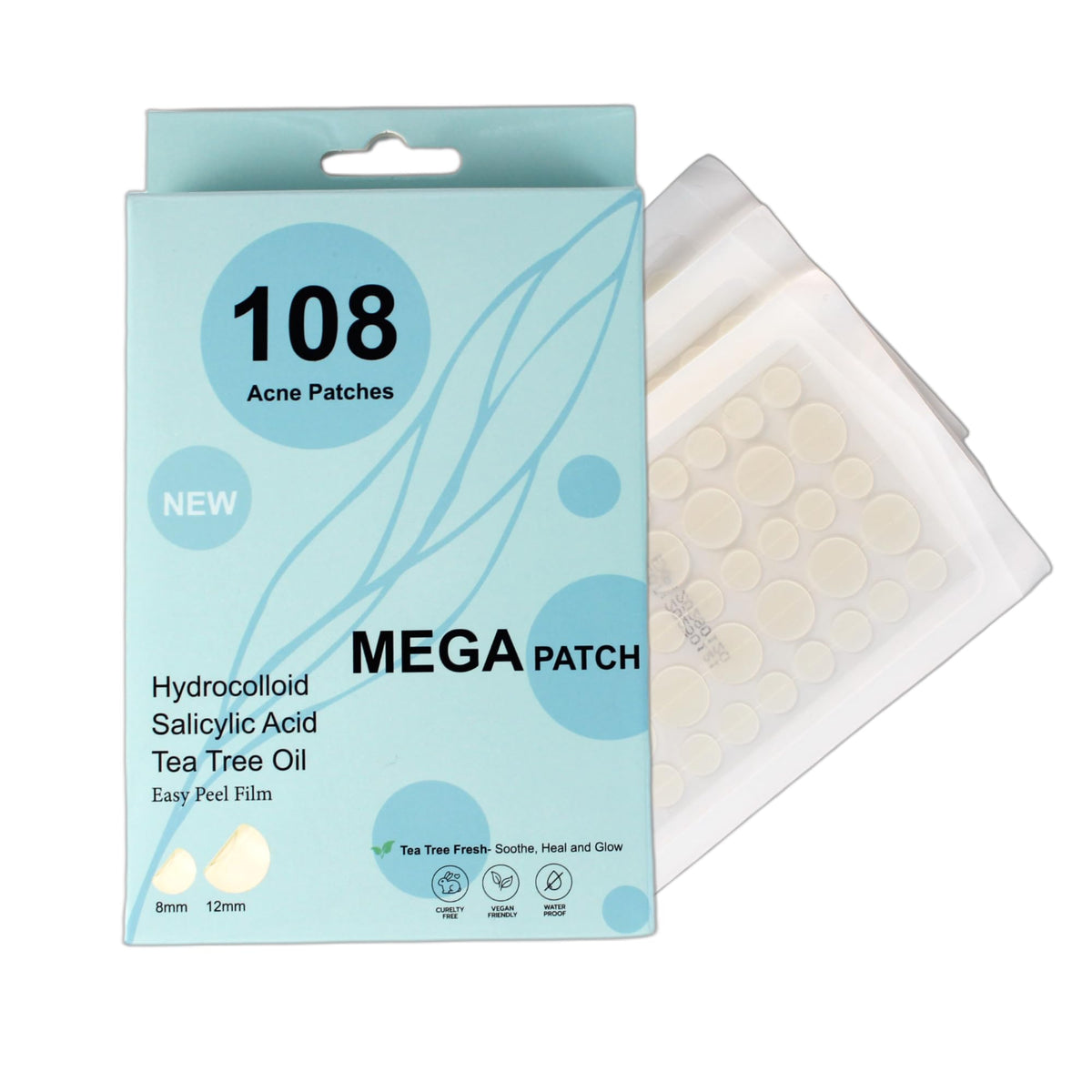 MEGA PATCH parche granito 8 mm aplicado, discreto y cómodo para uso diario.