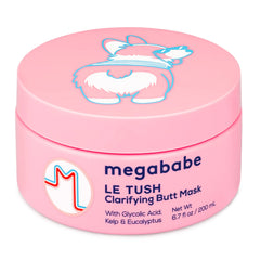 Megababe Le Tush mascarilla clarificante para trasero, piel suave