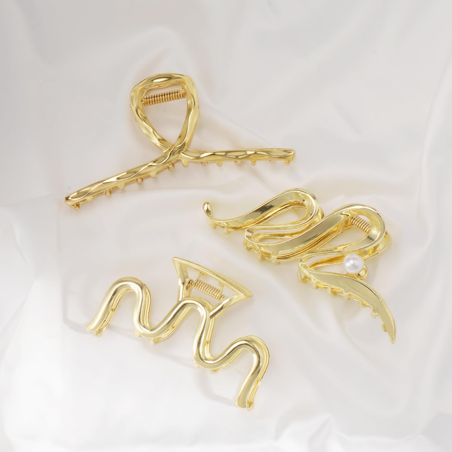Pinza Mehayi de cabello metal grande, perfecta para recogidos elegantes