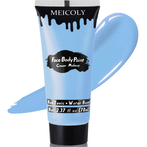 MEICOLY pintura rostro y cuerpo azul claro para disfraces con cobertura intensa