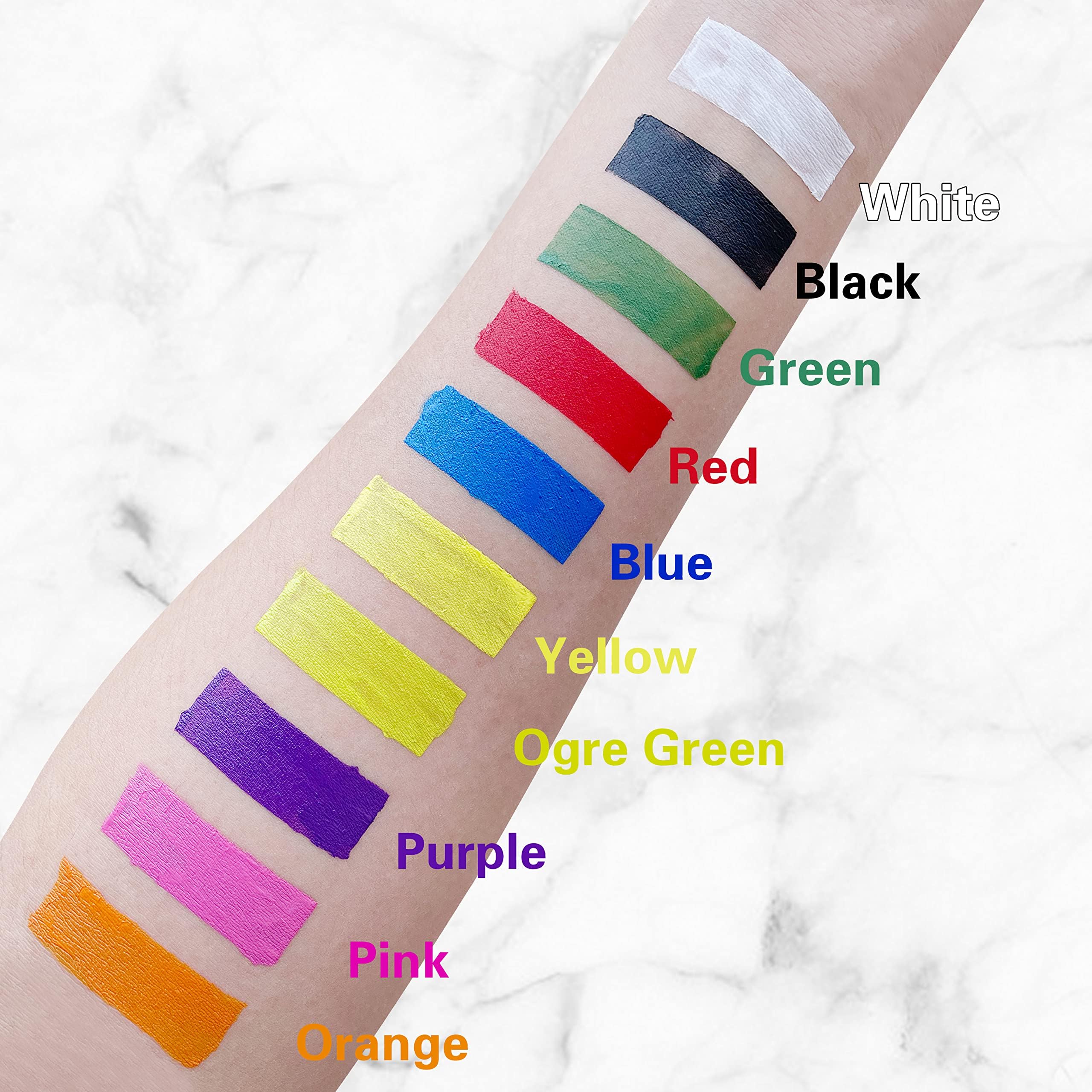 Meicoly pintura verde para adultos, ideal para cosplay y eventos.