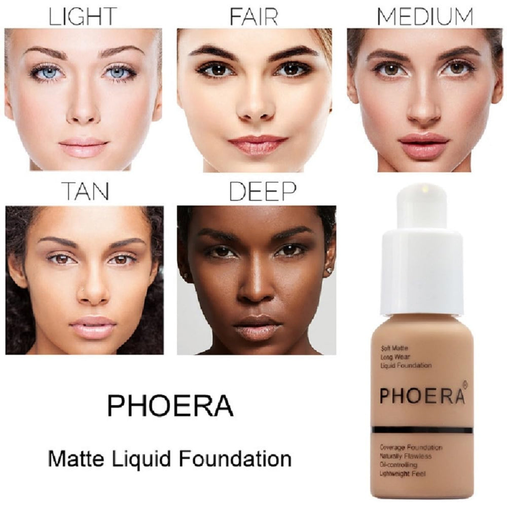 Meifen PHOERA Foundation con cobertura 24h para un rostro uniforme.