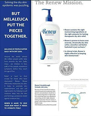Melaleuca Renew textura cremosa en la palma sugiere absorción rápida