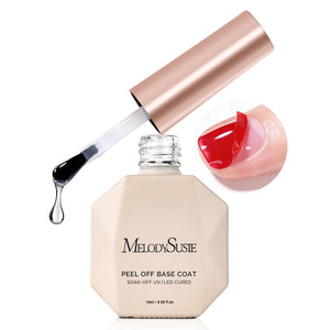 MelodySusie Capa base gel claridad 15ml para uñas limpias y uniformes.