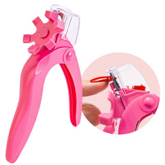 MelodySusie cortauñas acrílicas rosa con ajuste para longitud deseada
