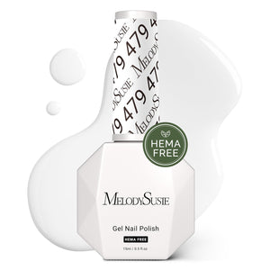 MelodySusie, esmalte gel blanco espeso en bote, libre de HEMA y fácil de aplicar.