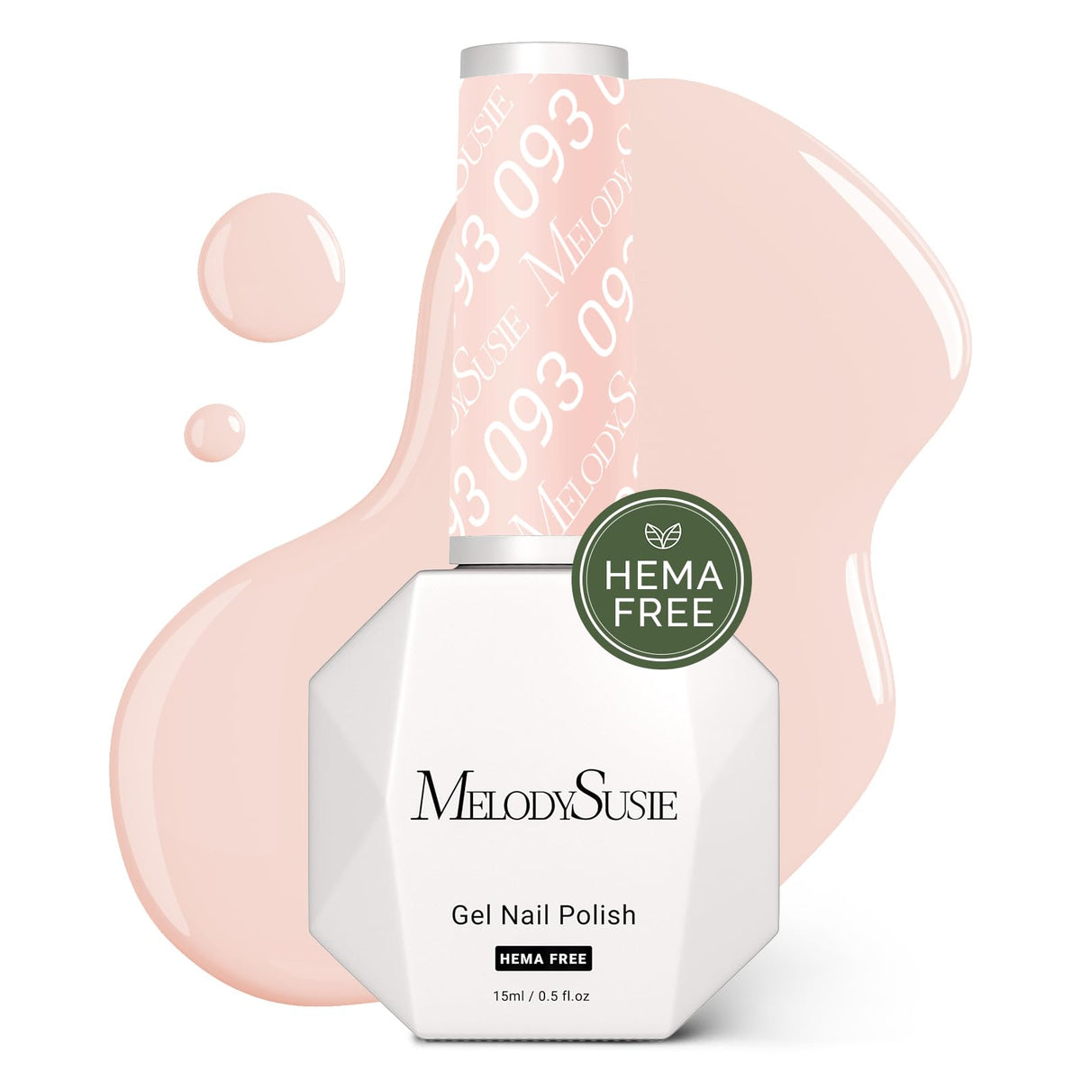 MelodySusie esmalte gel nude rosado en botella, color elegante para uñas