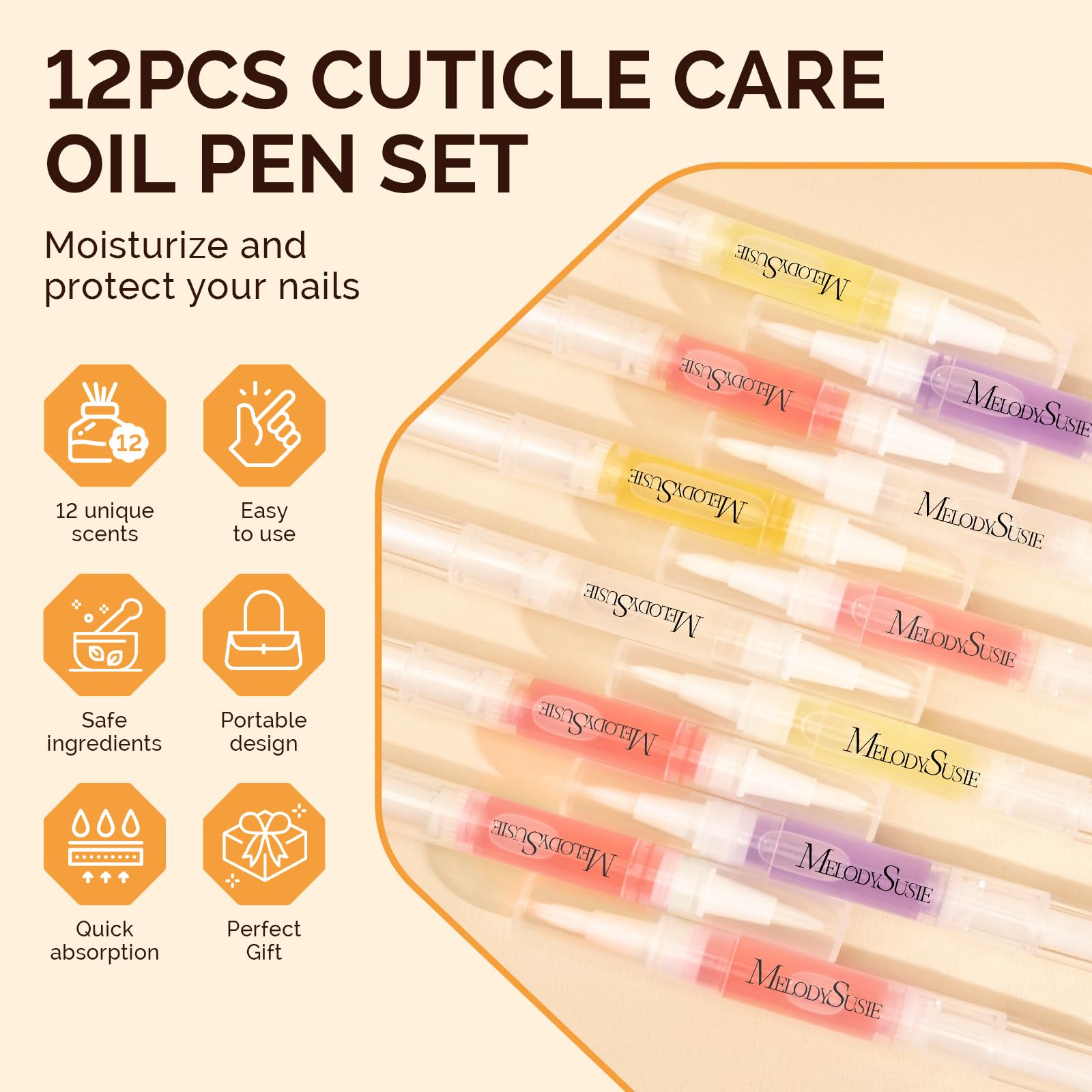 MelodySusie formato portátil para cuidado de cutículas en cualquier lugar