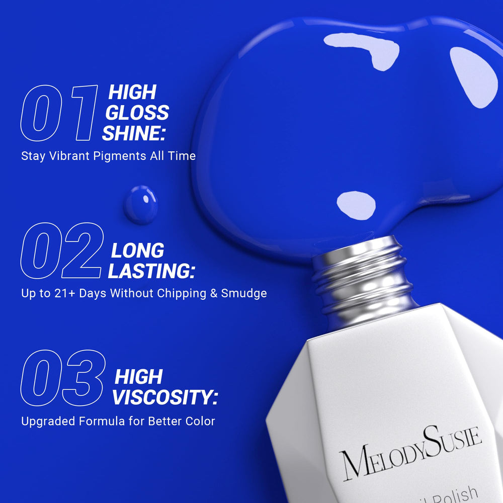 MelodySusie gel azul marino, curado con UV-LED para fijar color