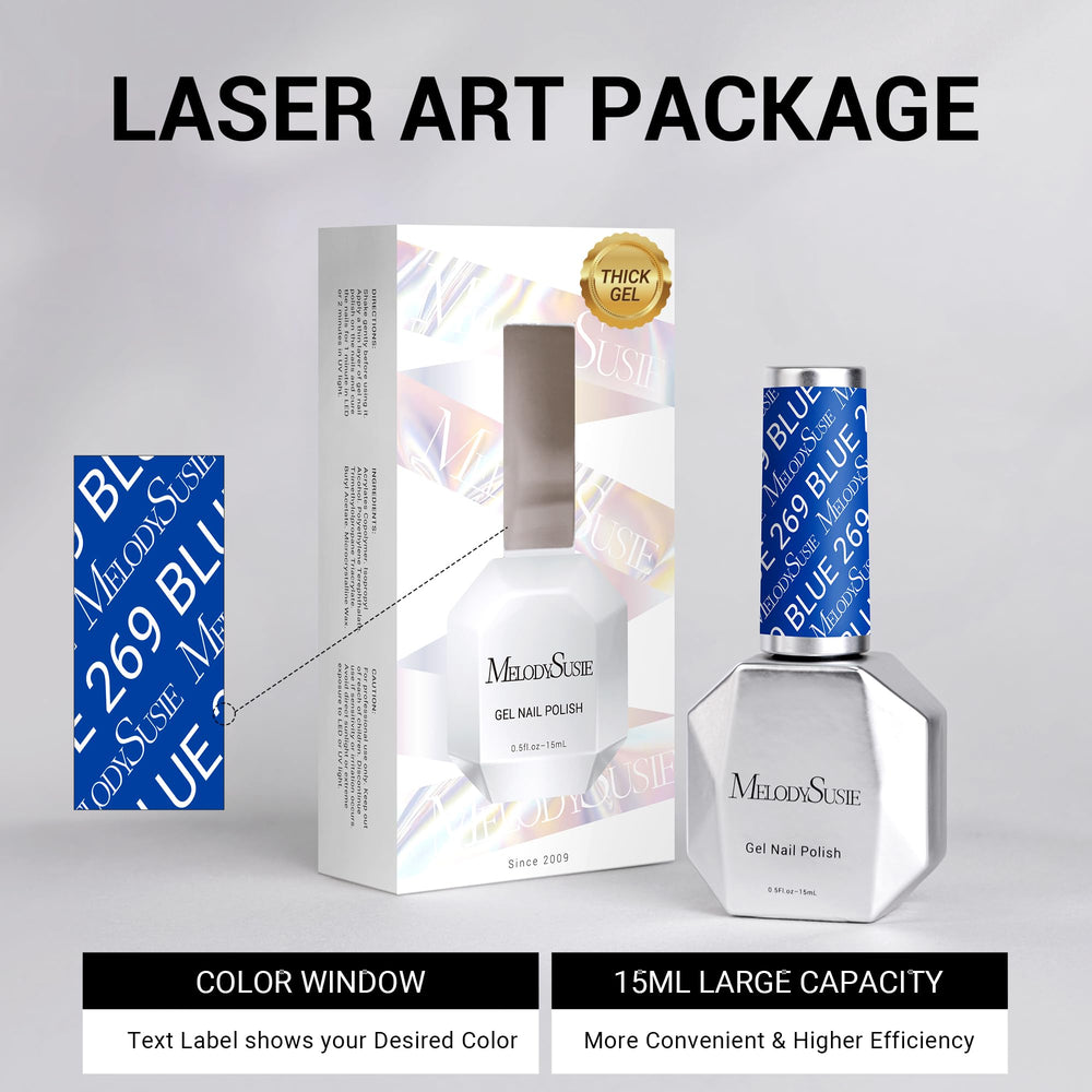 MelodySusie gel azul marino manicura en casa rápida y profesional
