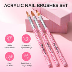 MelodySusie diseño ergonómico para uñas acrílicas con agarre cómodo.