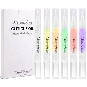 MelodySusie set de aceites para cutículas de 6 piezas, cuidado profundo en casa