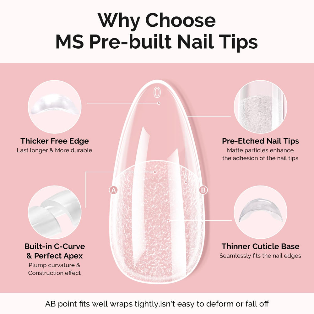 MelodySusie Tips Uñas Cobertura Total: protección y acabado uniforme para uñas cortas o deformes