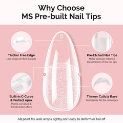 MelodySusie Tips Uñas Cobertura Total: protección y acabado uniforme para uñas cortas o deformes