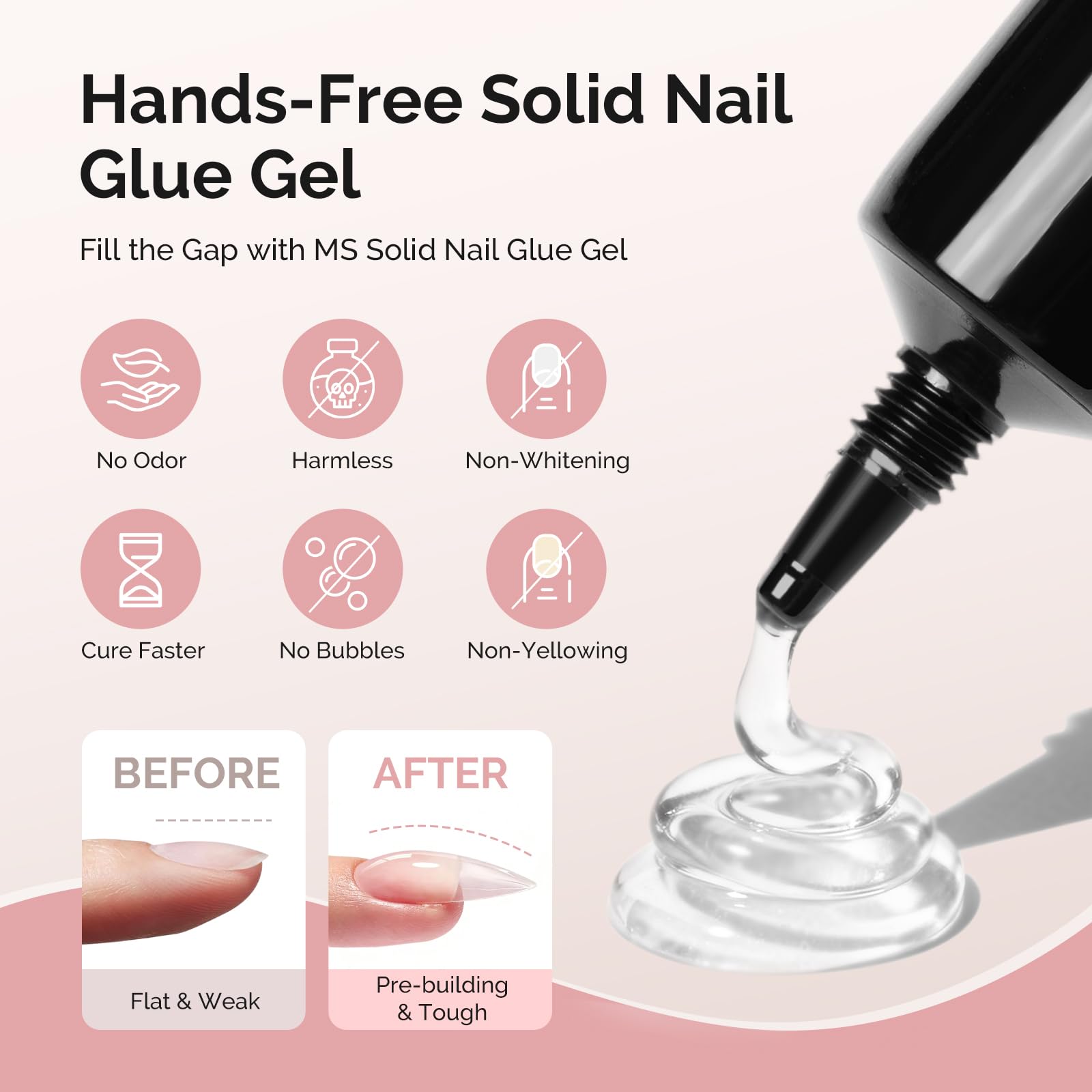 MelodySusie Tips Uñas Reparación Imperfecciones: cubre uñas deformes para un aspecto más uniforme