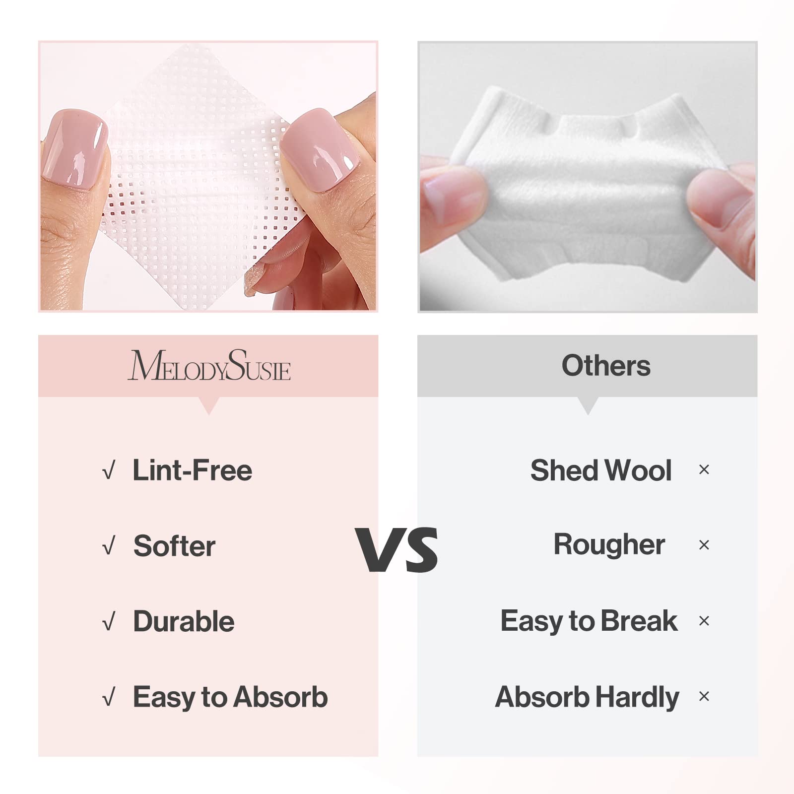 MelodySusie toallitas multifuncionales para quitar esmalte y limpiar adhesivos
