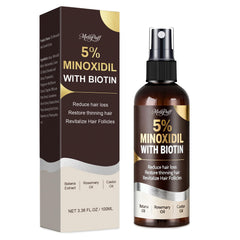 Melopuff Minoxidil 5% botella rociador para aplicación precisa en el cuero cabelludo