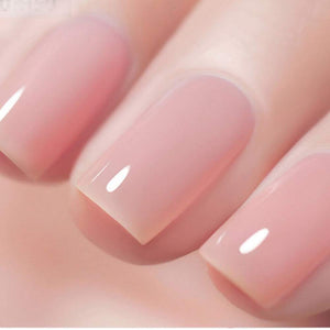 MEMEDA Esmalte Gel Nude en botella, acabado neutro y brillo suave para uso diario.