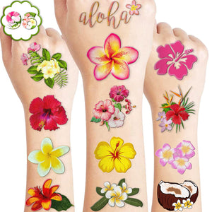 MeoIsDaBest tatuaje temporal hibisco para fiesta al aire libre