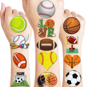 MeoIsDaBest tatuajes temporales deportivos, hojas, ideales para fiestas y compartir entre invitados