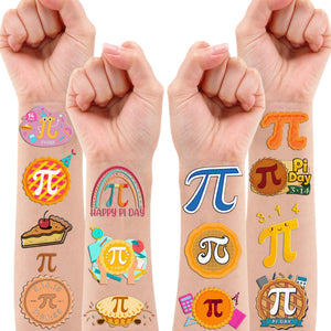 MeoIsDaBest tatuajes Día de Pi 60pcs hojas: ideal para fiestas y bolsas de regalo.