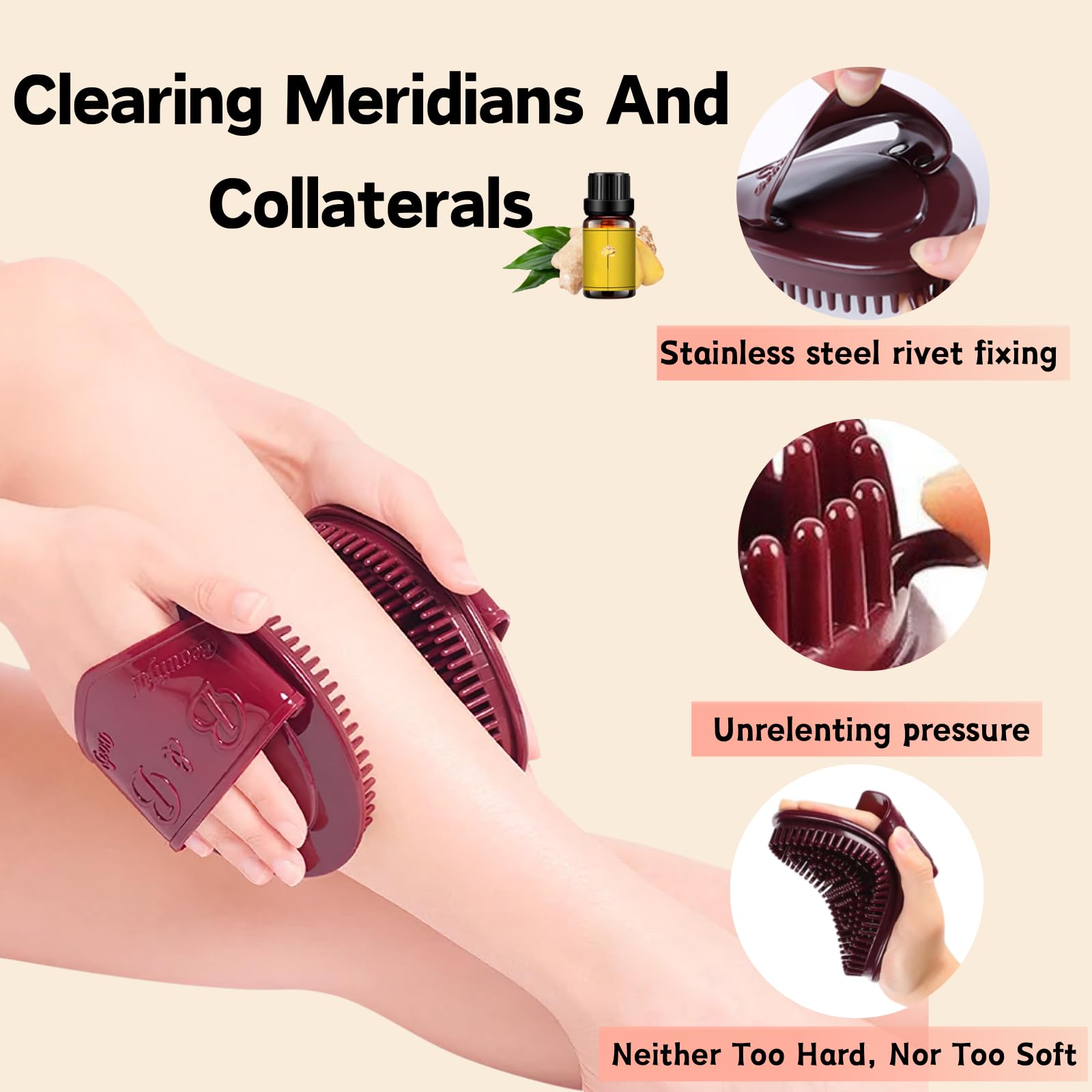 Meridian Brush Massage: portátil y fácil de usar donde sea.