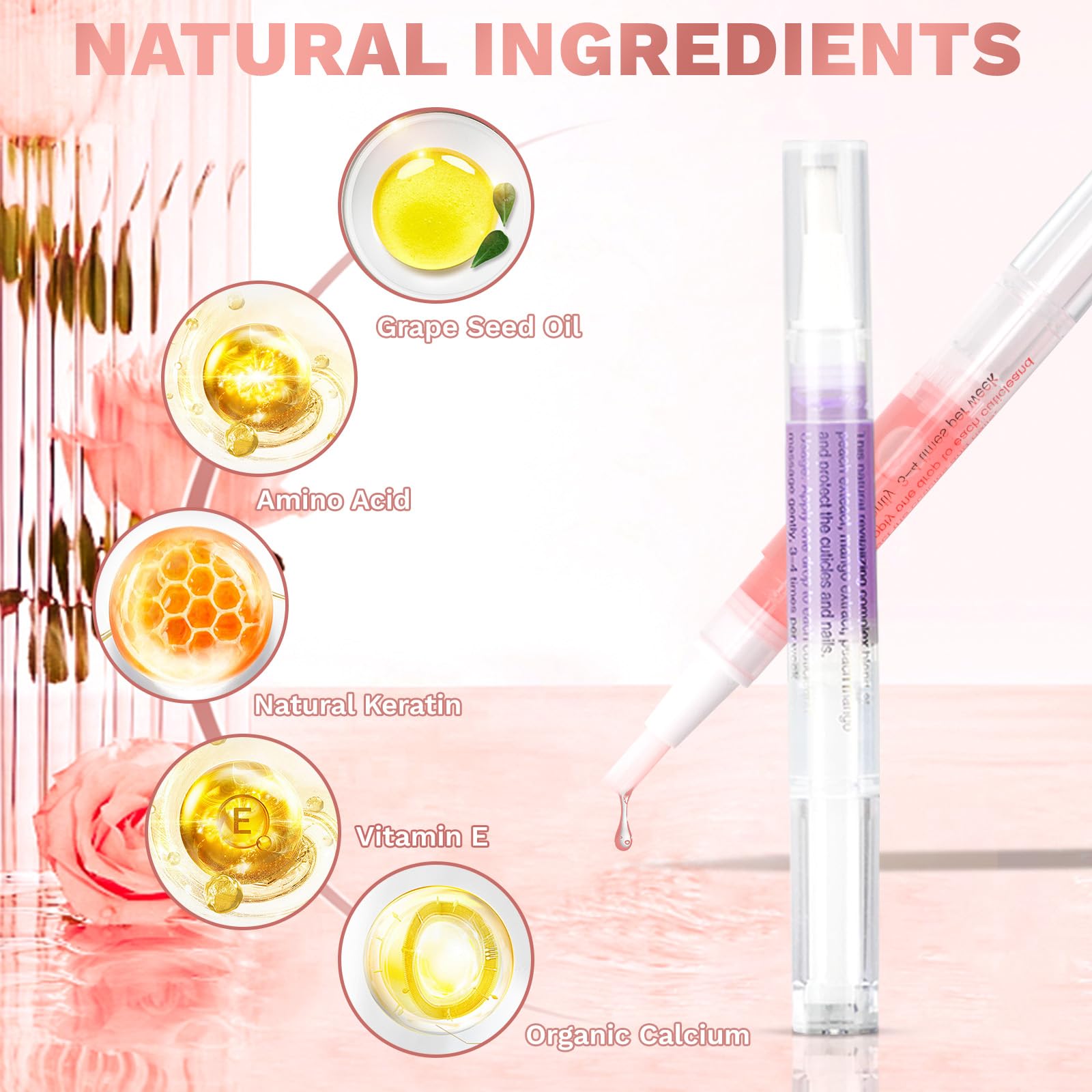 Meschett Cuticle Oil Pen diseño en bolígrafo facilita la aplicación.