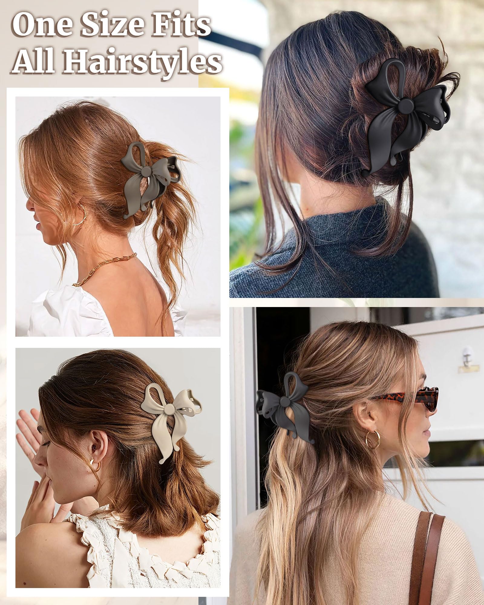 Mesovor detalle clip bow, agarre antideslizante para peinados recogidos.