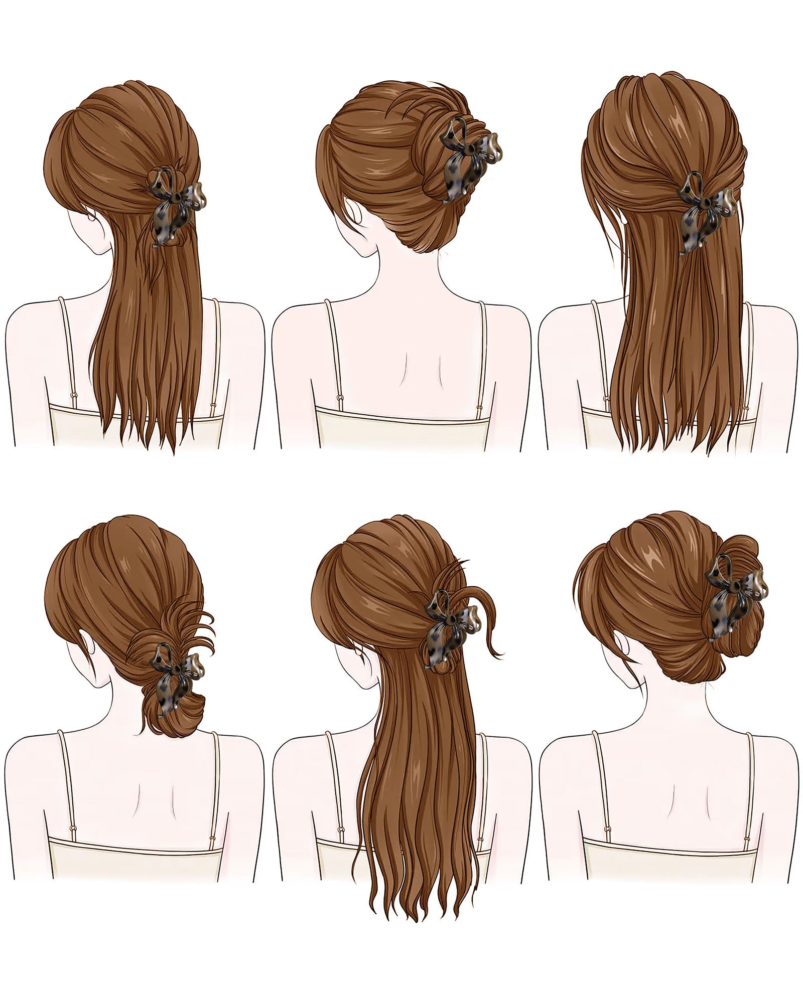 Pinza Mesovor con lazo tendencia: diseño moderno para peinados con estilo.